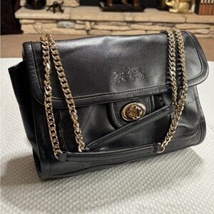 Coach Black Leather Crossbody Bag